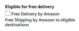Amazon de ilmainen toimitus valintaruutu